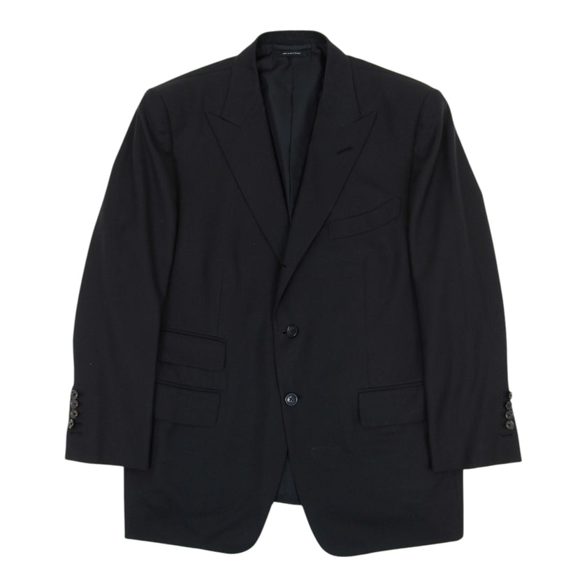 Tom Ford Black Peak Lapel Suit Jacket Size 40/42