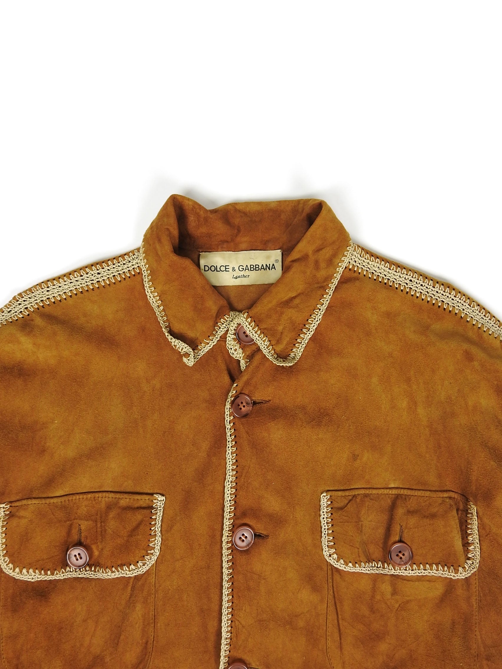 Dolce & Gabbana Suede Shirt Size 52