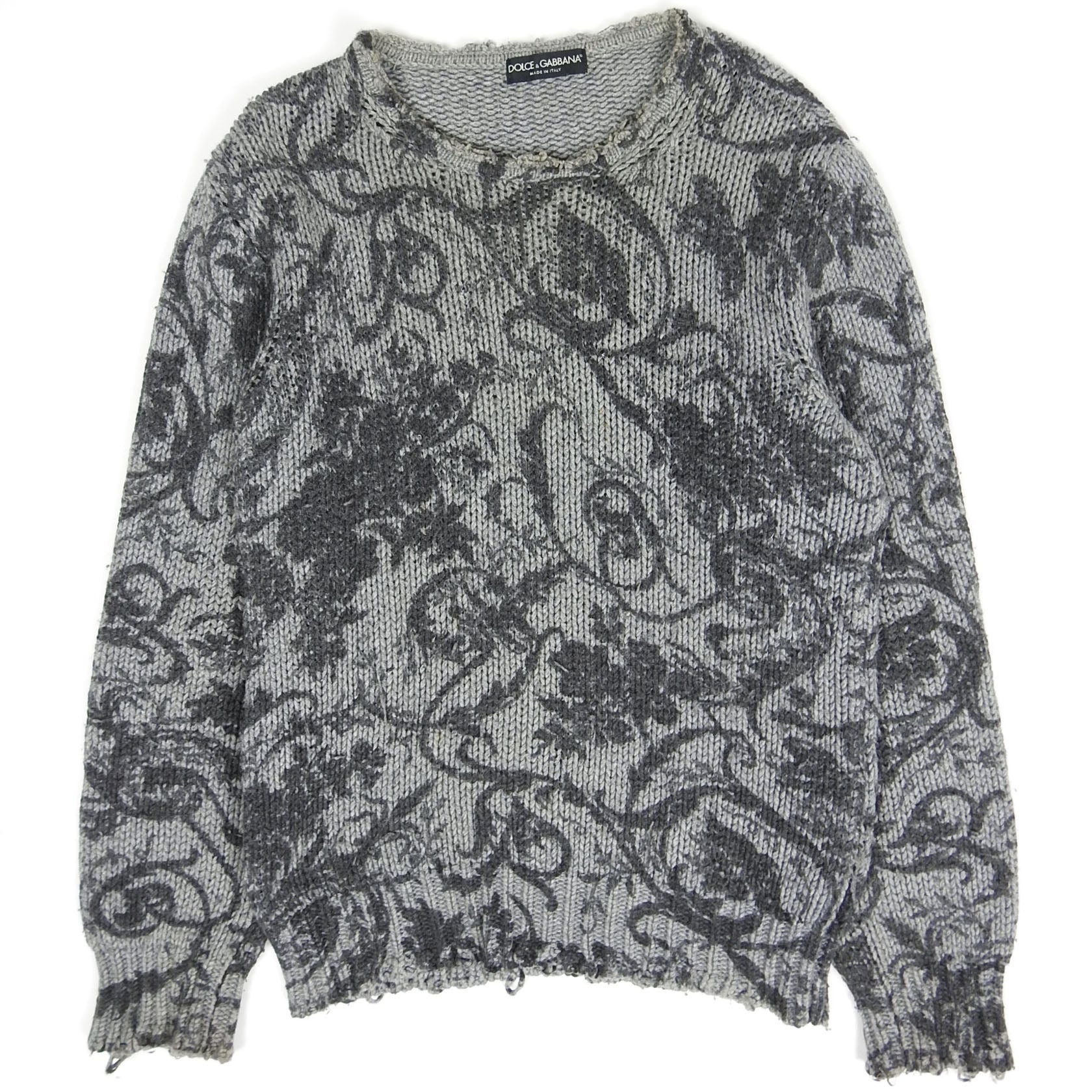 Dolce & Gabbana Floral Knit Sweater Size 52