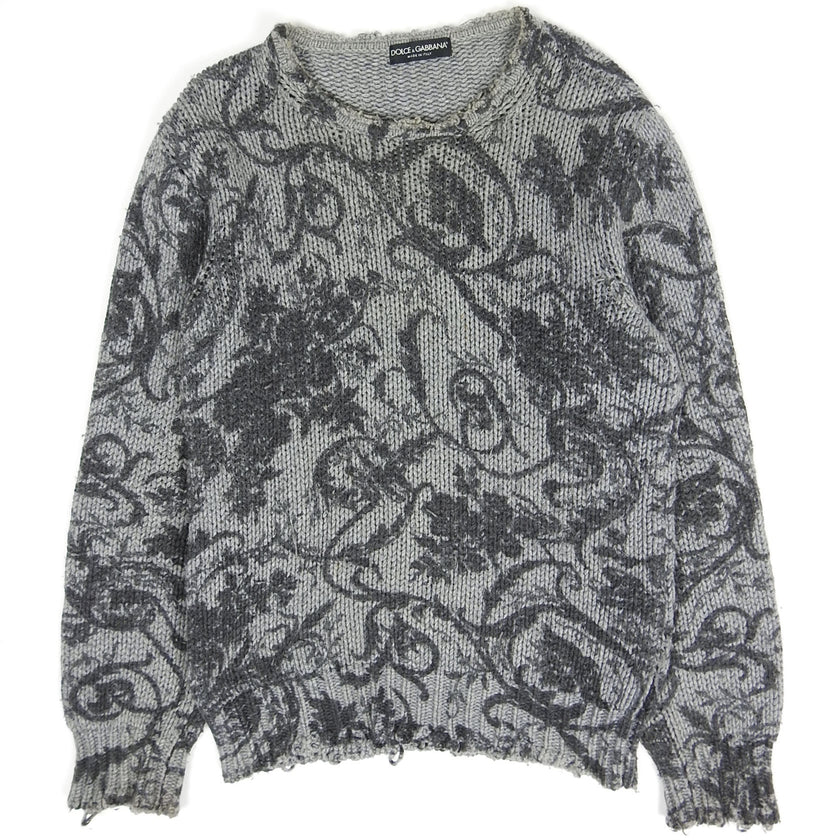 Dolce & Gabbana Floral Knit Sweater Size 52