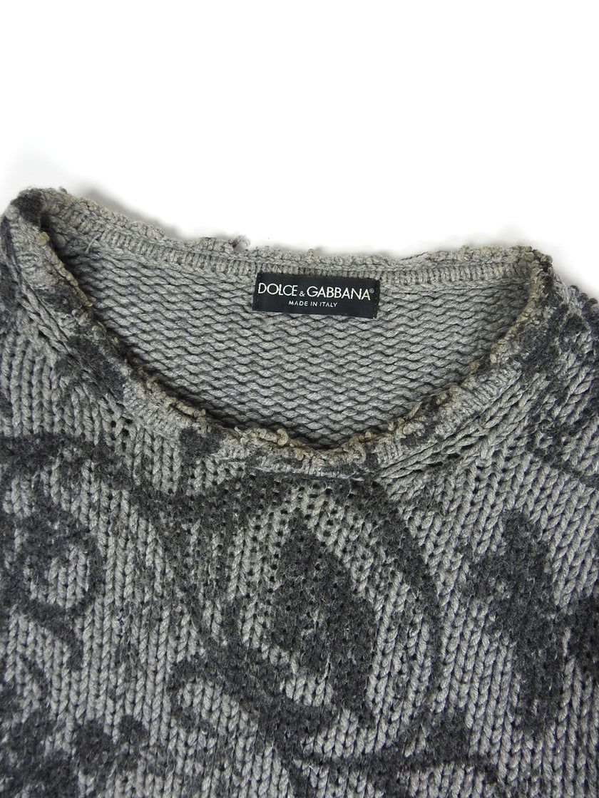 Dolce & Gabbana Floral Knit Sweater Size 52